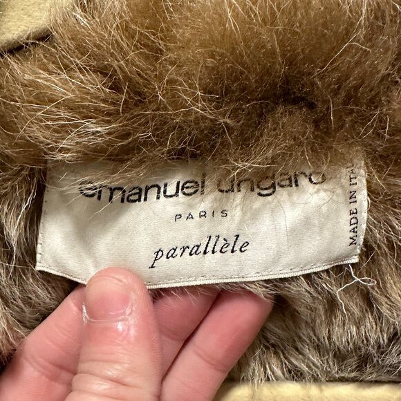 Emanuel Ungaro Real Fur Lined Coat - Picture 2 of 4